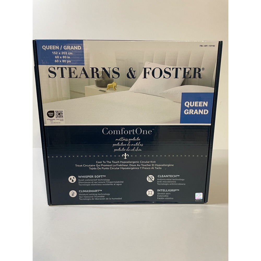 Stearns & Foster Mattress Protector Queen New ComfortOne Waterproof Cooling